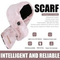 thumbnail image 3 of Heated Small Scarf with Neck Heating Pad - Solid Color Electric Rechargeable Heated Neck Shawl for Men/Women as Warming Scarf - Pink, 3 of 6