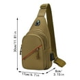 thumbnail image 3 of Felwors Sac Messager Classique pour Homme Sac à Bandoulière en Nylon Sacs à Main pour Femmes, 3 of 4