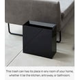 thumbnail image 3 of Yamazaki Home Trash Can - Two Styles, Black, ABS Plastic, Wide, 4 gallons, 15 liters, Handles, Lid, No Assembly, 3 of 8