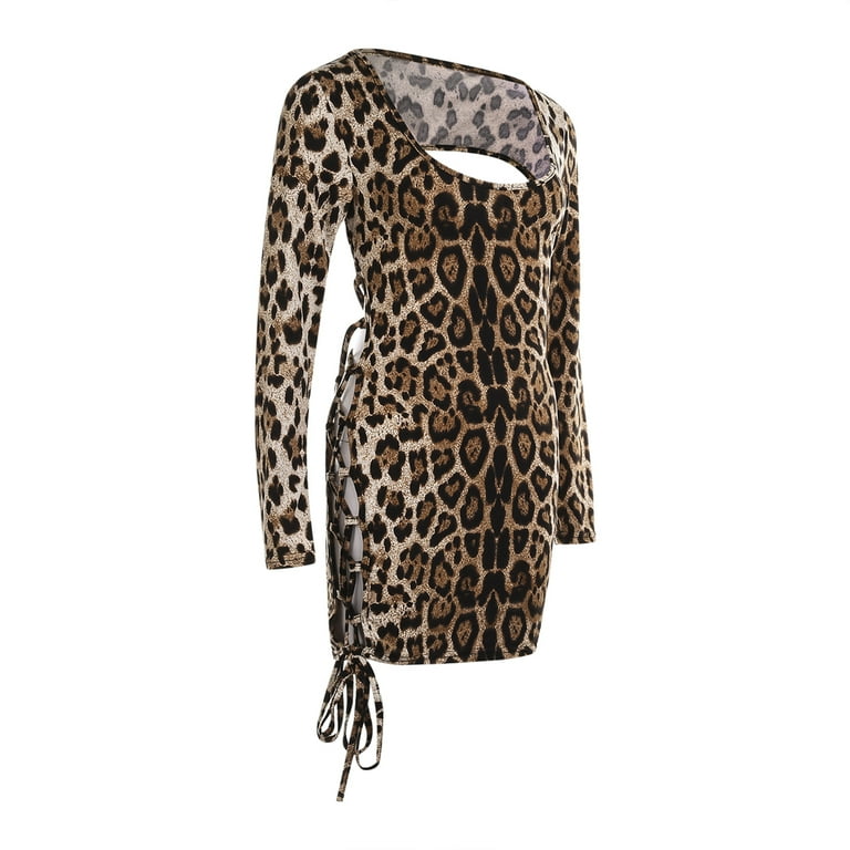 Women Leopard Dress Sexy Backless Hollow Out Bandage Mini Bodycon Dress Club Party Night Out Dresses - Walmart.com Women Leopard Dress Sexy Backless Hollow Out Bandage Mini Bodycon Dress Club Party Night Out Dresses - Walmart.com