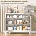 thumbnail image 4 of Vabches Fluted Kitchen Buffet Sideboard Cabinet, Farmhouse Coffee Bar Storage Cabinet With with Adjustable Shelf for Kitchen, Dining Room,, 4 of 8