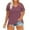 Burgundy, variant on Elainilye Fashion Holiday Tops for Women Casual T-shirt Plus Size Solid Color Lace V-Neck Loose Short Sleeve Pullover Blouse Tops,Pink