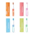 thumbnail image 1 of 4 Pack Portable Folding Travel Toothbrushes, Portable Folding Toothbrushes with Super Soft Colorful Bristles, Compact Storage, Outdoor Travel, Easy To Carry Toothbrushes., 1 of 5