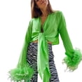 thumbnail image 4 of Txlixc Blusa de corte irregular para mujeres Txlixc moda, 4 of 9