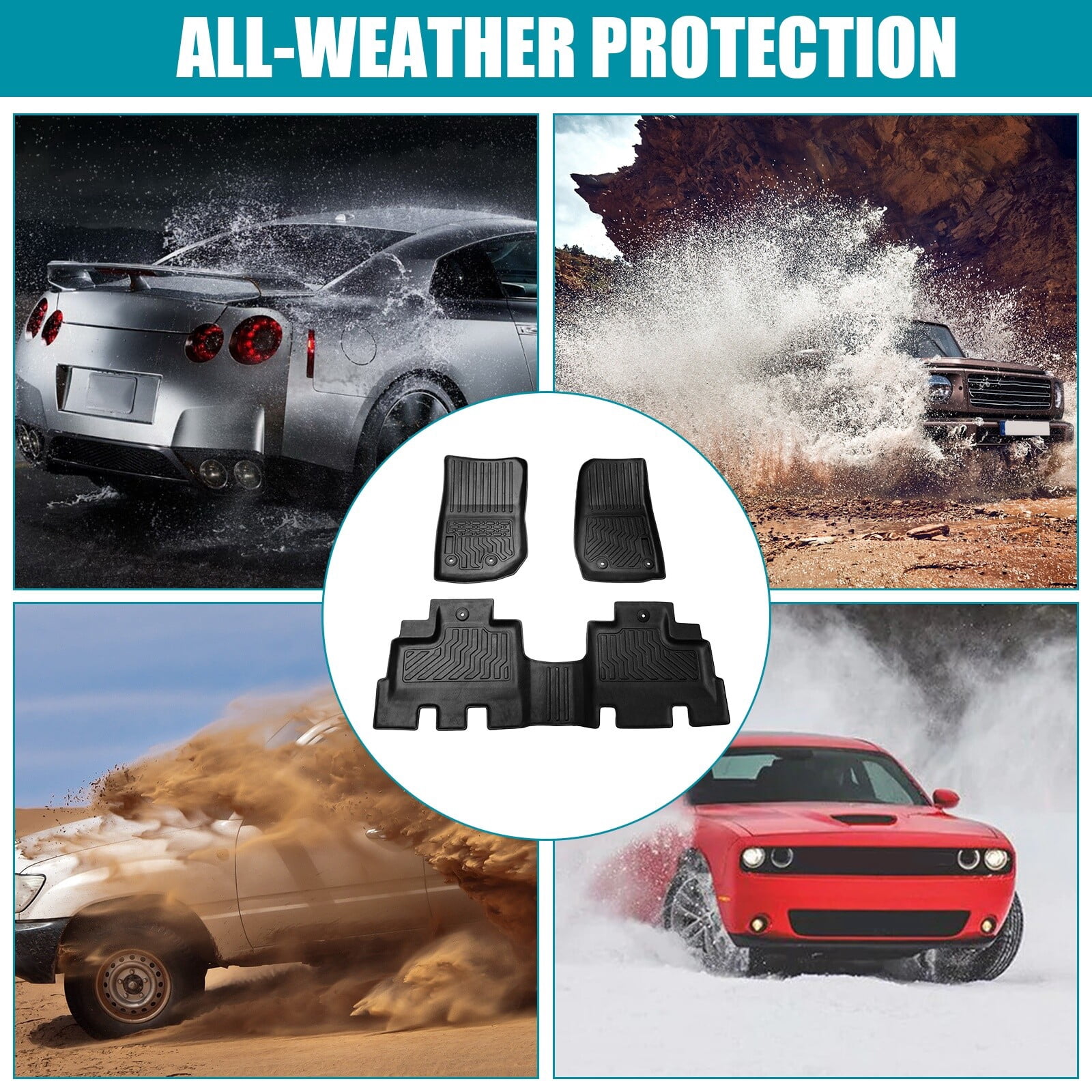 Floor Mats Liners Carpets for 2014-2018 Jeep Wrangler JK Unlimited JKU 4-Door