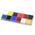 thumbnail image 3 of Face Body Painting Palette 12 Colors Refreshing Irritating Free Professional Face Paint Palette for  Dancing Party, 3 of 8
