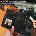 thumbnail image 4 of iPhone 14 Case ,Card Slots Leather Wrist Strap Phone Cover for iPhone 14, 4 of 5