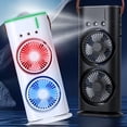 thumbnail image 4 of Maytalsory ABS Desktop Humidifier Fan With Double Spray For Large room. Add water Scale Coverage Humidifier With LED Light, 4 of 6