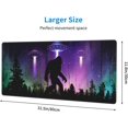 thumbnail image 5 of Funny Bigfoot Green Forest Galaxy Purple UFO Mouse Pad XL Extended Desk Mat, Non Slip Rubber Base Stitched Edge Gaming Pc Desktop Large Mice Pad,31.5 X 11.8 Inch, 5 of 6