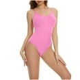thumbnail image 7 of Summer Savings Clearance Swimsuit Qonioi One Piece Swimsuit for Women, Women One Piece Swimsuit U Neck Swimwear Slimming Strap Backless Beach Swimwear Bathing Suits Pink XXL, 7 of 7