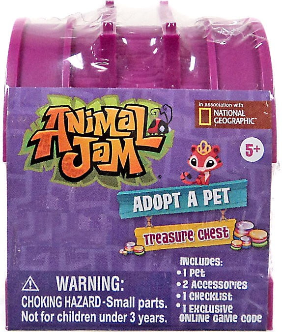 Animal Jam Adopt A Pet Treasure Chest Mystery Pack [Random Color] -  
