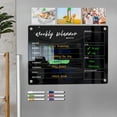 thumbnail image 3 of Magnetic Fridge Acrylic Board Legible Black Text with 6 Markers Erasable Easy Reading Weekly Planner Whiteboard, 3 of 6