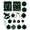 Green181, variant on Zynviq Christmas Ornaments Green Christmas Tree Ornaments Ball Gift Box Flocked Decoration for Xmas Holiday Wreath Garland