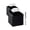 Double Black, variant on Minzimin Tissue Box Cover, Minzimin Square PU Leather Tissue Box Holder, Modern Tissue Case Facial Paper Organizer Dispenser，5X5X5''