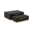 thumbnail image 5 of Zynova Rectangular Box Set - Black Faux Shagreen, 5 of 13