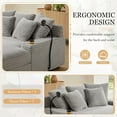 thumbnail image 6 of 63" x 65" Oversized Chaise Lounge Chair, Corduroy Upholstered Sleeper Sofa with Wireless Charging and 2 Cup Holders, Sleeper Couch for Living Room, Bedroom, Home Theater, 6 of 6