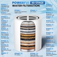 thumbnail image 3 of 30-level shower filter, hard water shower filter - high-output shower water filter removes chlorine, fluoride, and heavy metals, improves skin, hair, and nail conditions, 3 of 4
