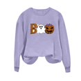 thumbnail image 6 of Jsaierl Halloween Sweatshirts Women Funny Pumpkin Graphic Pullovers Soft Classic Round Neck Long Sleeve Sweater Tops Halloween Party Supplies, Sizes S-2XL, 6 of 7