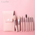 thumbnail image 2 of Juego de brochas de maquillaje de 4/6/8 Uds. Con bolsa, brocha para sombra de ojos y labios, Kit de brochas cosméticas profesionales, Mini brocha de maquillaje de viaje, herramienta de belleza Tan Jianjun  unisex, 2 of 2