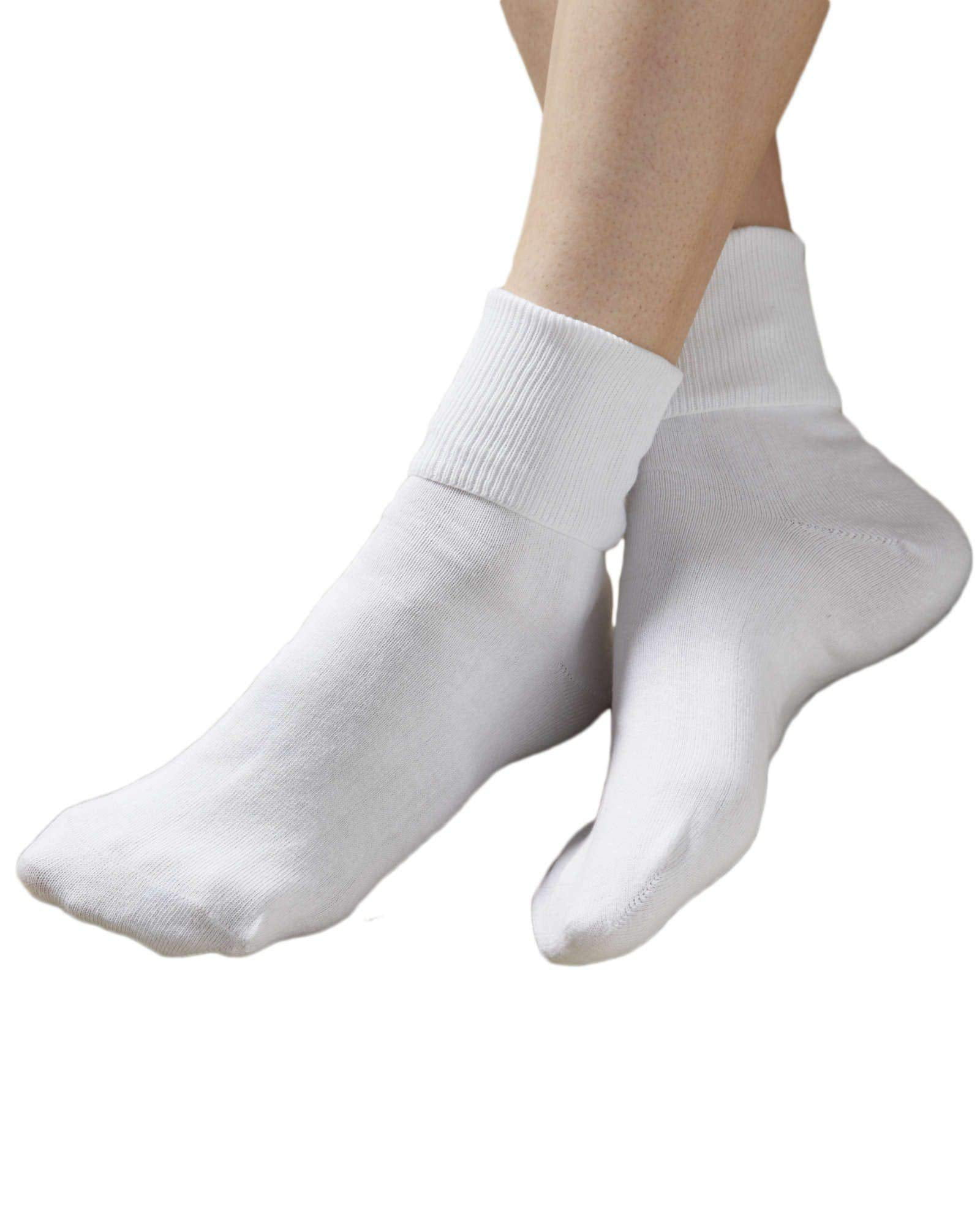 Buster Brown Ankle Socks White - 100% Cotton Size: 12 Ladies - 3 Pairs ...