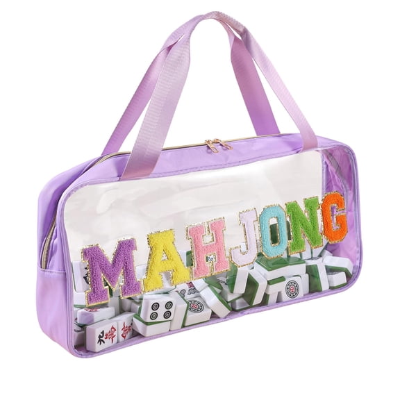 Mahjong Bags for Tiles and Racks Empty Clear Mahjong Rack Storage Bags Mahjong Tile Bags with Zipper Mahjong Case,Accessories for American Mahjong Tile Gift Travel