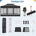 thumbnail image 6 of HOTEEL 10x15ft Pop-Up Gazebo Outdoor Canopy Tent with Adjustable Height, UV 50+ Sun Protection & Removable Mosquito Net - Waterproof Instant Shelter, Black, 6 of 8