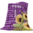 thumbnail image 3 of Super Soft Cozy Flannel Fleece Blanket Sunflower Positive Words Lightweight Comfy Throw Blanket for Bed/Couch/Sofa/Camping- Warm Hugs Positive Energy Healing Thoughts 49 x 59 Inche, 3 of 6