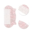 thumbnail image 3 of Unique Bargains 1 Pc Women Durable Cat Ear Hair Comb Pink Acetate Sheet, 3 of 6