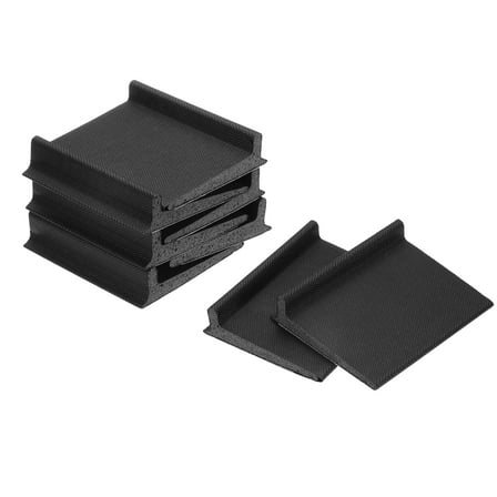 8Pack Door Corner Seals, Self-Adhesive Door Frame Seal (2"x1.8", Black)