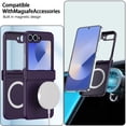 thumbnail image 2 of Dteck Designed for Samsung Galaxy Z Flip 6 Case with Hinge Protection, Slim Full Body Protective Shockproof Phone Case with Screen Protector for Galaxy Z Flip 6,Deep Purple, 2 of 6
