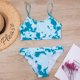 thumbnail image 2 of Traje De Baño Para Niñas Traje De Baño Para Niños Pequeños Sling Butterfly Tie-Dye Print Beach Cute Bikini Suit Green Odeerbi LM103-3480, 2 of 8