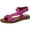 Hot Pink Leather, variant on Franco Sarto Womens Glenni Leather Strappy Flats