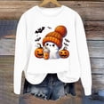 thumbnail image 2 of Halloween Sweatshirt for Women Sweatshirt Casual Long Sleeve Graphic Tee Crewneck Pullover Top for Women Hoodless Style White XXL, 2 of 4