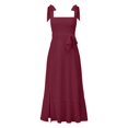 thumbnail image 4 of DHFJKG Dresses For Women 2026 Summer Wedding Guest Dress Sleeveless Square Neck Maxi Sundresses Side Slit Formal Comfortable Dresses, 4 of 4