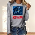 thumbnail image 2 of RKSTN Sweat-Shirt pour Femmes Mode Automne Léger Couleur Unie Manches Longues Col Rond Imprimé Pollution Marine, 2 of 4