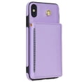thumbnail image 2 of Wallet Case for iPhone XR Crossbody with Card Holder Shoulder Strap, Magnetic Flip Folio Purse Case Kickstand PU Leather Shockproof Protective Cover for iPhone XR, Purple, 2 of 7