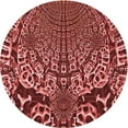 thumbnail image 1 of Ahgly Company Machine Washable Indoor Round Transitional Cranberry Red Area Rugs, 8' Round, 1 of 7