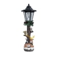 thumbnail image 2 of Christmas Outdoor Solar Lights, Solar Christmas Yard Decorations, Resin Courtyard Lamppost Lantern With Woodland Animal Figurines Multicolor LED Light 14.9 in for Pathway Porch Garden, 2 of 9