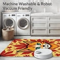 thumbnail image 5 of ODIKA 5'x7' Machine Washable Non-Slip Area Rug, Spooky Cat Portrait Embroidery Hook Kit Halloween Themed Crochet Project High Traffic Rug, Yellow, 650109, 5 of 5