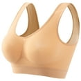 thumbnail image 2 of Women's Plus Size Bras, Sports Bras for Women Full Coverage Wirefree Workout Bras Full Support Everyday Bra,Complexion,4XL, 2 of 4
