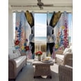 thumbnail image 6 of Easter Bunny Blackout Curtains for Bedroom Living Room Darkening Curtains 90 Inch Grey Rabbit Spring Flowers Vintage Country Plants Black Out Window Curtain Privacy Window Treatment Drapes 52"x90"x2, 6 of 9