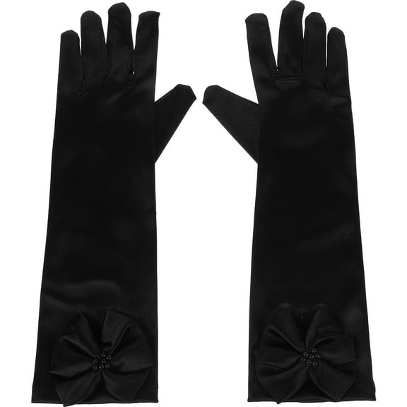 COSMOBETTY Satin Gloves Winter Wear 1 Pair 11.4X3.9X0.4In