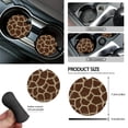 thumbnail image 6 of Renewold Giraffe Print Car Seat Cover Set 15 PCS, with Steering Wheel Cover Seat Belt Cushion Pad Garbage Bag Air Vent Pocket Rearview Mirror Cover Coasters Keychain Fit for SUV Trucks Vans Sedans, 6 of 7
