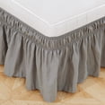 thumbnail image 4 of ATJIA Wrap Around Bed Skirt Three Fabric Sides Elastic Dust Ruffled 15 Inch Drop Easy to Install Fade Resistant, 4 of 13