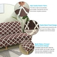 thumbnail image 5 of SHANNA Futon Slipcover Armless Sofa Covers Stretch Sofa Bed Slipcover Protector Elastic (Brown Geometry), 5 of 6