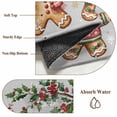 thumbnail image 6 of Runner Rug 2'x6', Gingerbread Christmas Washable Non-Slip Hallway Runner Rugs, Xmas Balls Branches Grey Bedside Rugs Floor Mats Carpet Runners for Kitchen Bathroom Laundry Room, 6 of 8