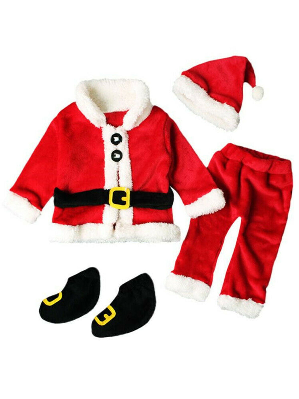 NWT Cute Soft Cat & Jack baby hooded Santa suit Christmas 3/6mo 6/9mo 12mo 18mo 