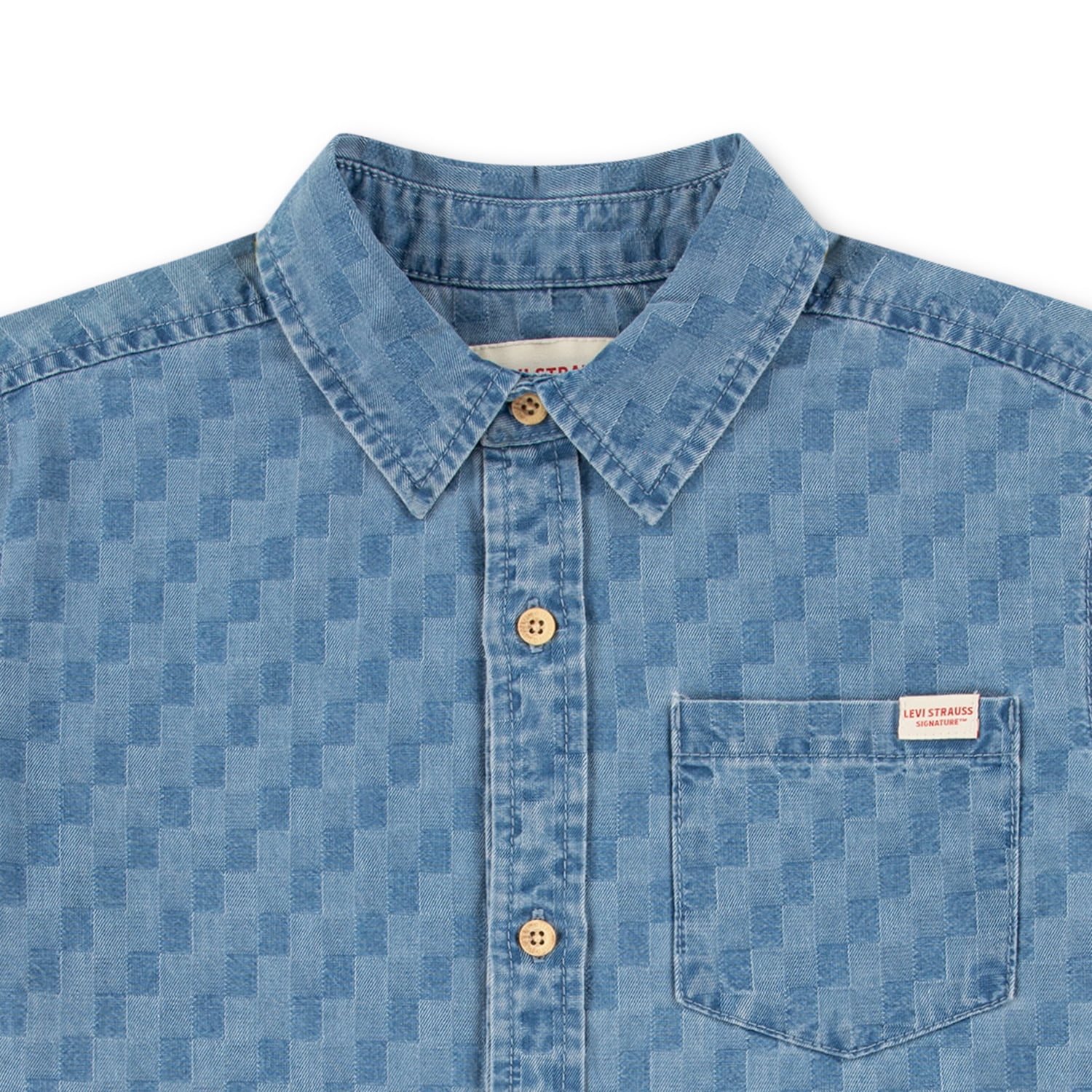 Levi Strauss Signature Boys Short Sleeve Button Down Shirt, Sizes 4-18