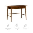 thumbnail image 3 of Linon Samantha 1-Drawer Mid-Century Wood Desk with Rounded Legs in Walnut Brown, 3 of 15