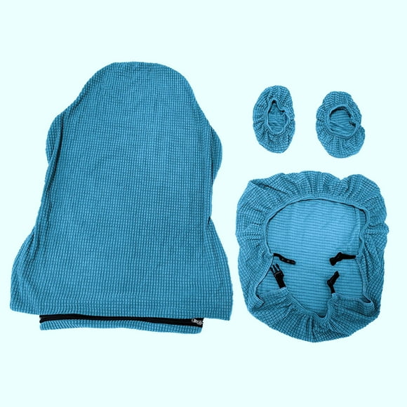 Fundas para sillas de juegos, funda para asiento y respaldo, funda elástica suave para silla giratoria, fundas para asientos de sillas de oficina Azul BLESIY funda de asiento